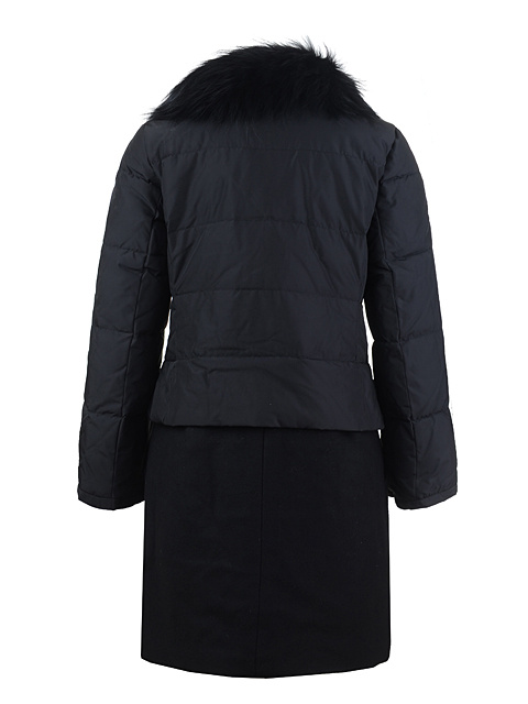 Piumini Moncler Lungo Orlo Gonna Nero