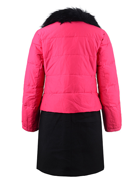 Piumini Moncler Lungo Orlo Gonna Rosa