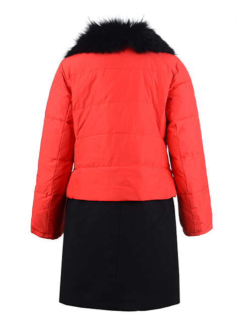 Piumini Moncler Lungo Orlo Gonna Rosso