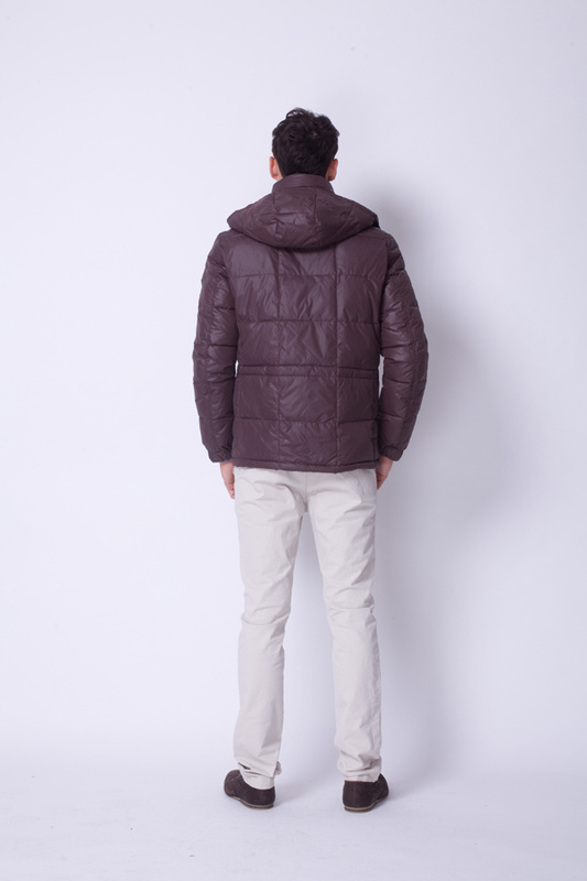 Piumini Moncler Trapuntato Cappuccio Uomo Rosso Vino