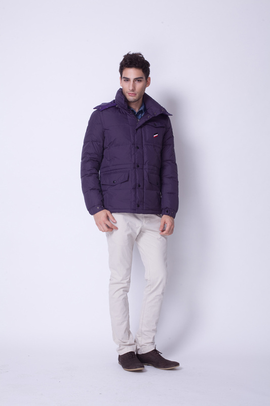 Piumini Moncler Trapuntato Cappuccio Uomo Viola