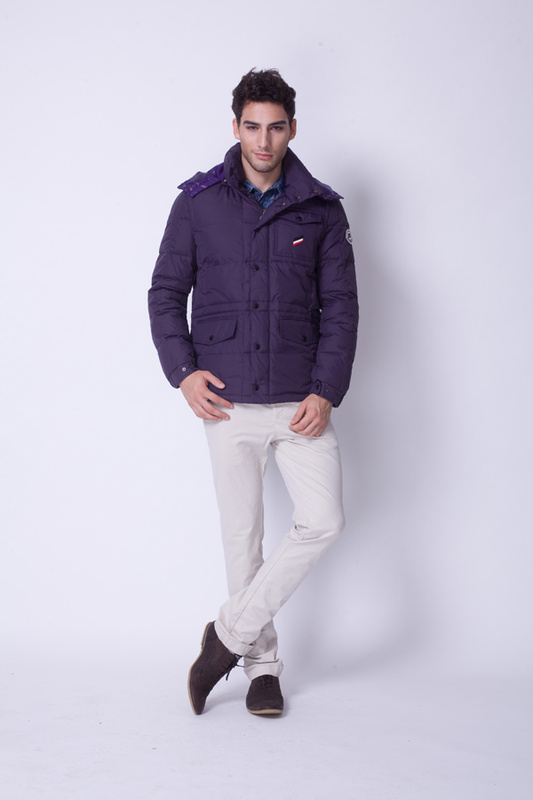 Piumini Moncler Trapuntato Cappuccio Uomo Viola