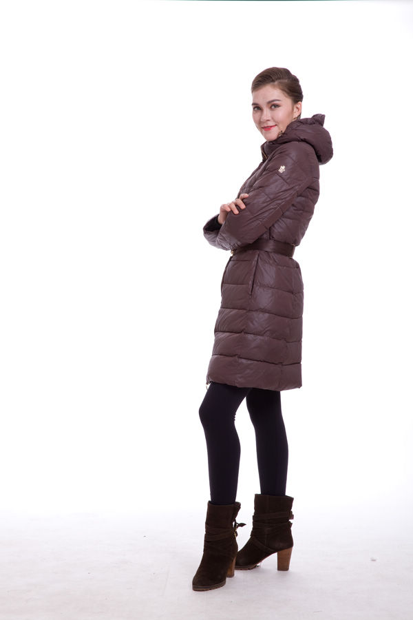 Donna Piumini Moncler Lungo Brown
