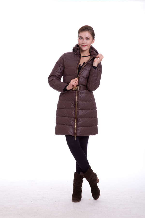Donna Piumini Moncler Lungo Brown