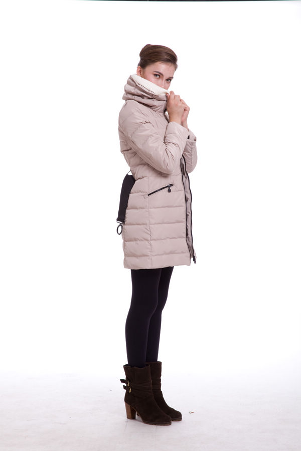 Piumini Moncler Grande Rotolo Collare Beige