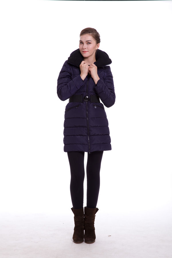 Piumini Moncler Grande Rotolo Collare Viola