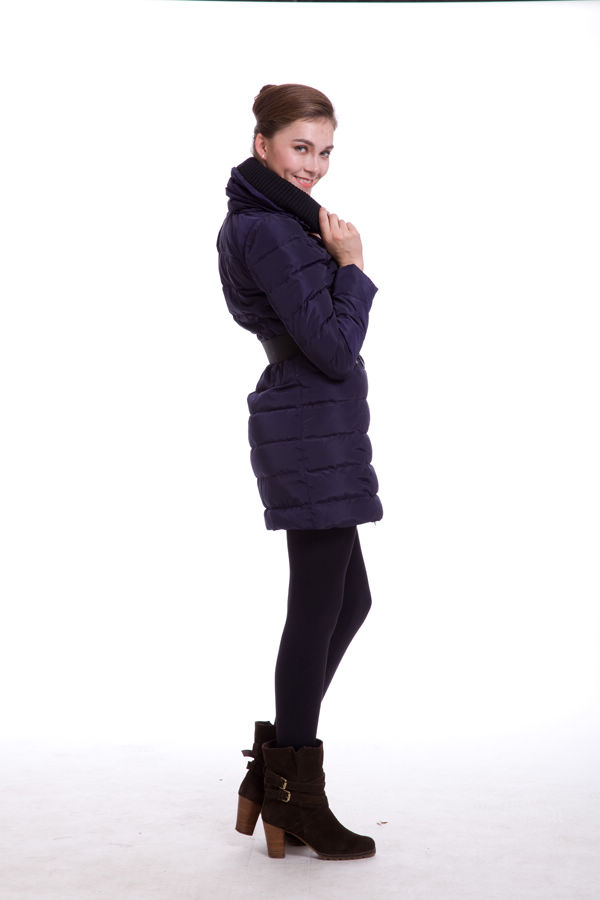 Piumini Moncler Grande Rotolo Collare Viola