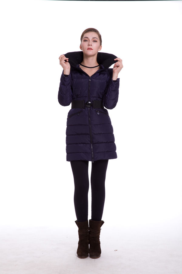 Piumini Moncler Grande Rotolo Collare Viola