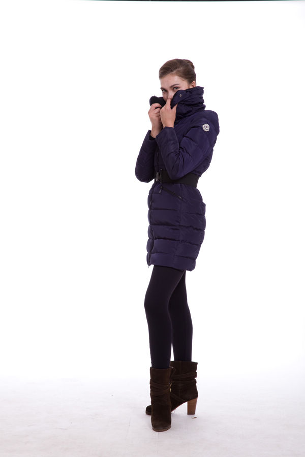 Piumini Moncler Grande Rotolo Collare Viola