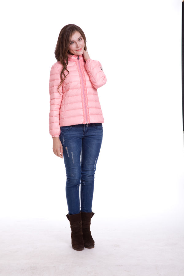 Piumini Moncler Lace Cerniera Rosa