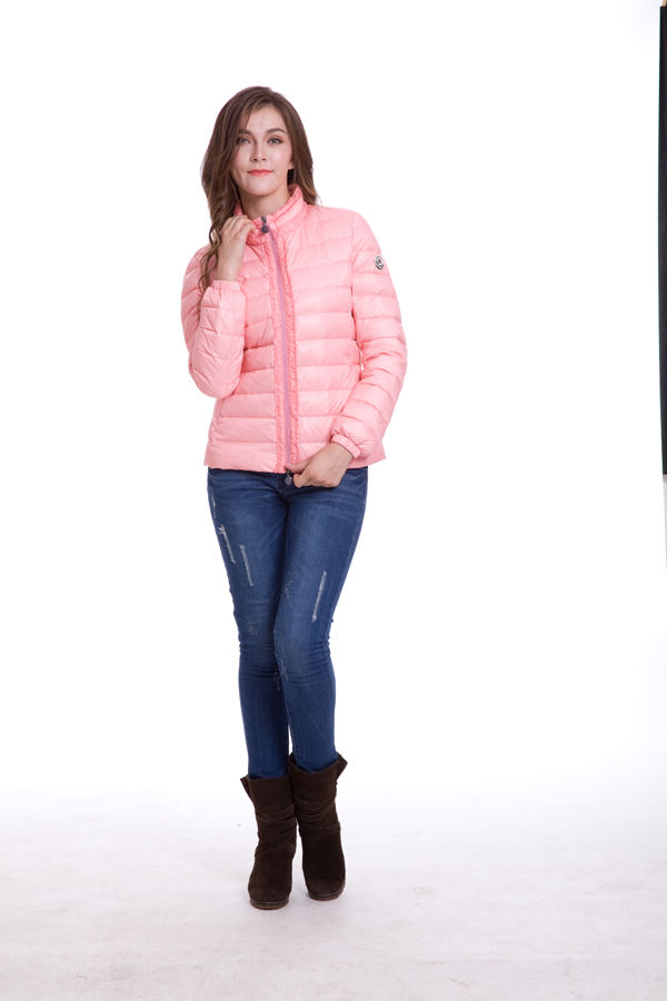 Piumini Moncler Lace Cerniera Rosa