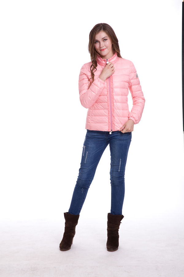 Piumini Moncler Lace Cerniera Rosa