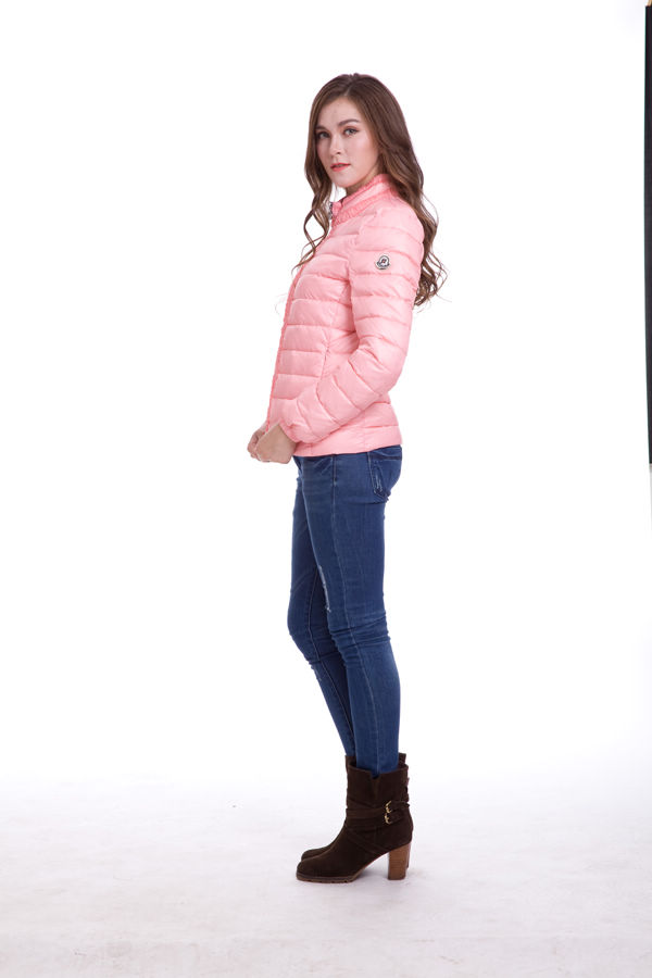 Piumini Moncler Lace Cerniera Rosa