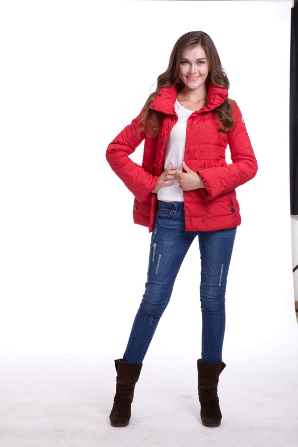 Piumini Moncler Stile Medio Rosso