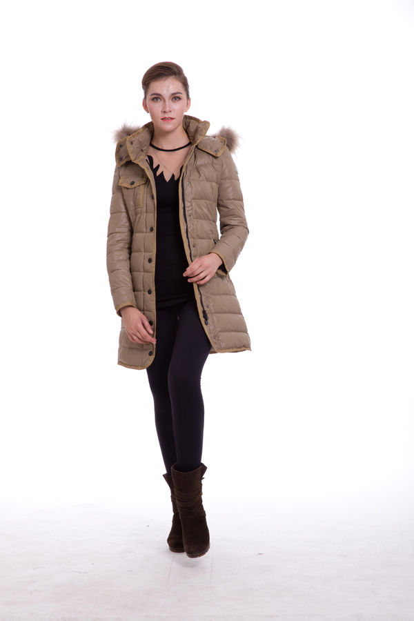 Piumini Moncler Donna Lunga Outerwear Apricot