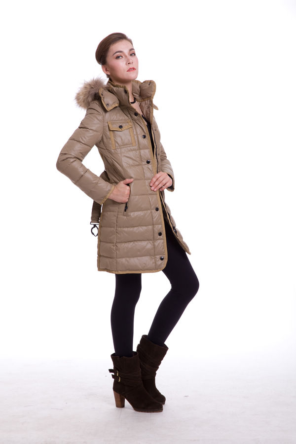 Piumini Moncler Donna Lunga Outerwear Apricot
