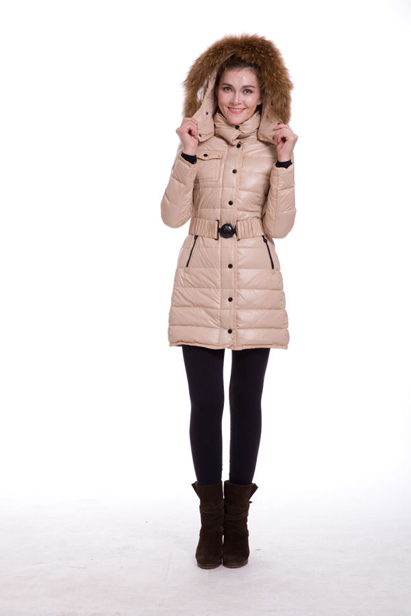 Piumini Moncler Donna Lunga Outerwear Beige