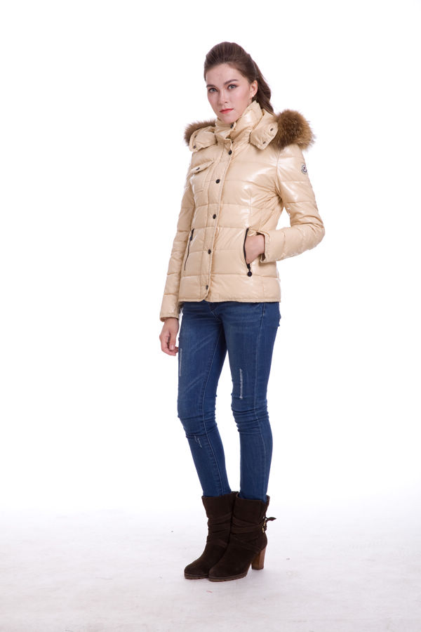 Piumini Moncler Donna Breve Outerwear Beige