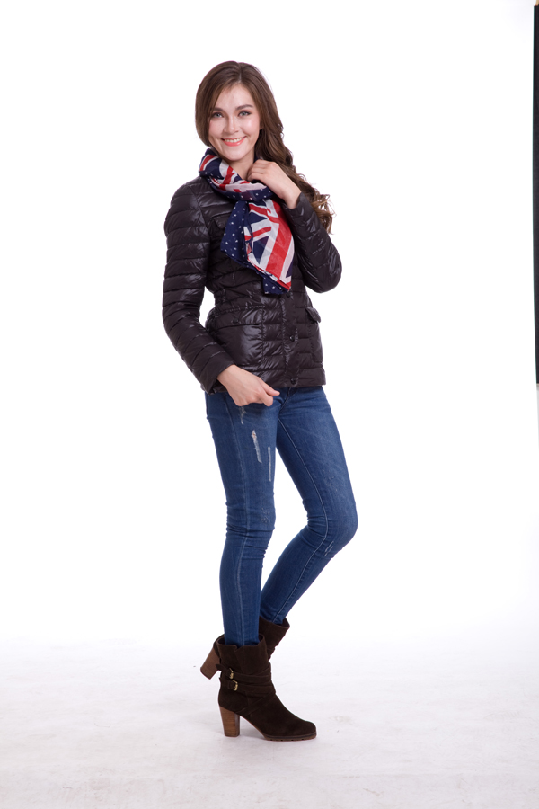 Piumini Moncler Manica Lunga Imbottita Nero