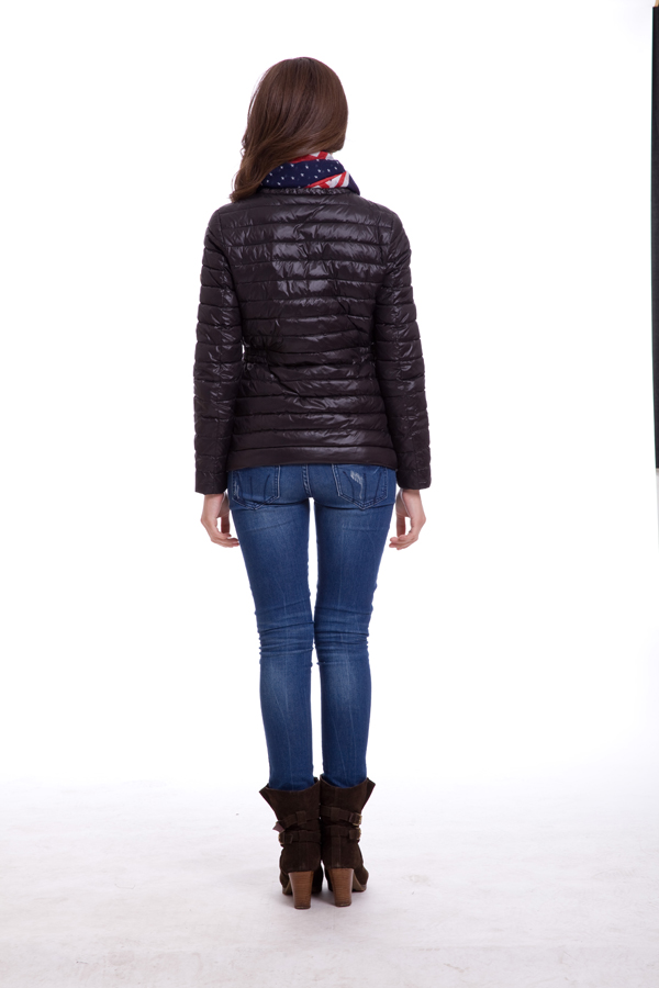 Piumini Moncler Manica Lunga Imbottita Nero